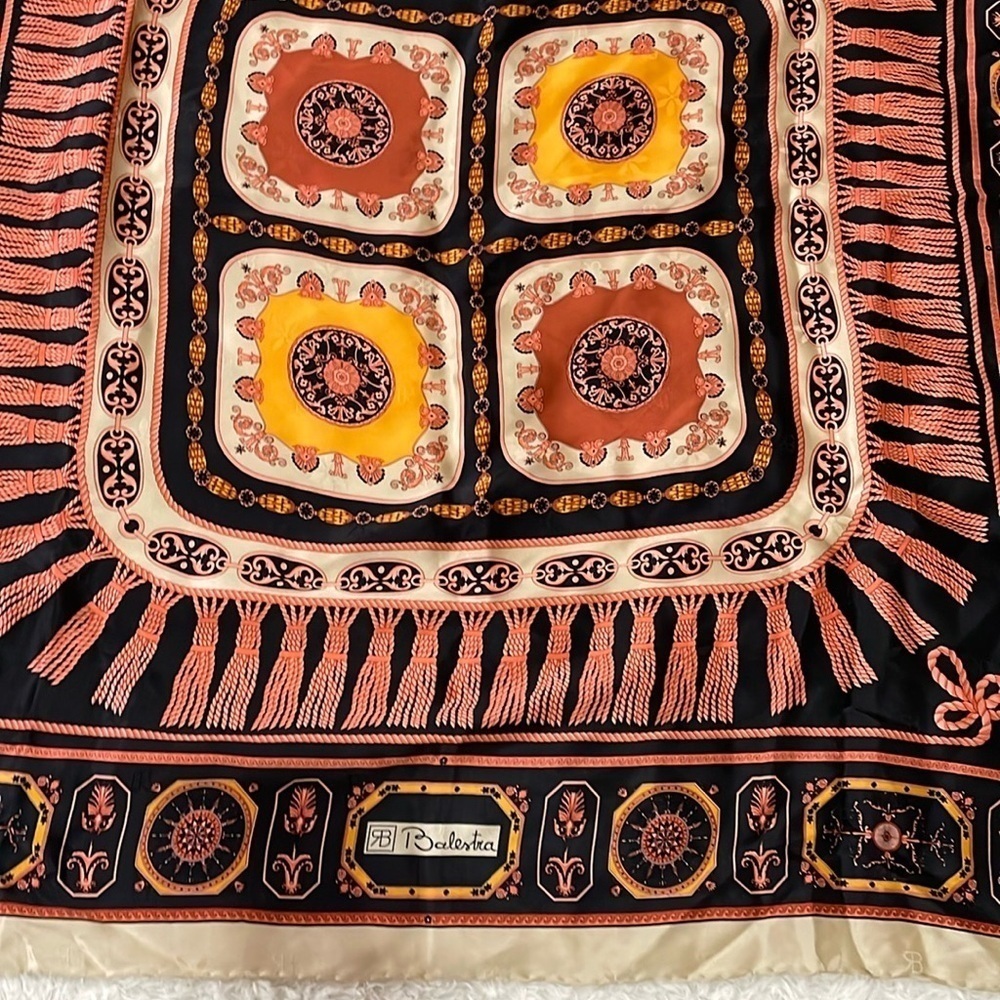 Renato Balestra Silk Scarf with Ornate Design - Picture 16 of 16